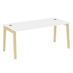 Onix Wood Direct Стол руководителя OW.SRR-5.8 Белый Бриллиант/Дуб Светлый/Металл Белый 1780*800*750