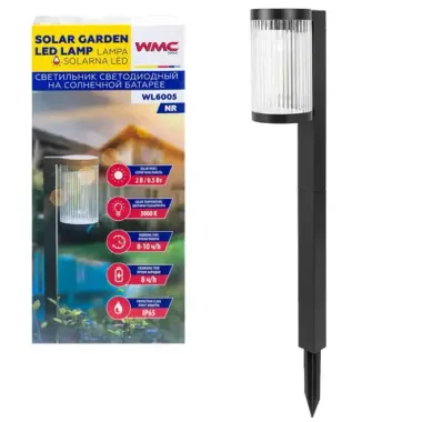 Светильник светодиодный на солнечной батарее (800мАч, 25Лм, 1 светодиод) WMC TOOLS WMC-WL6005 NR