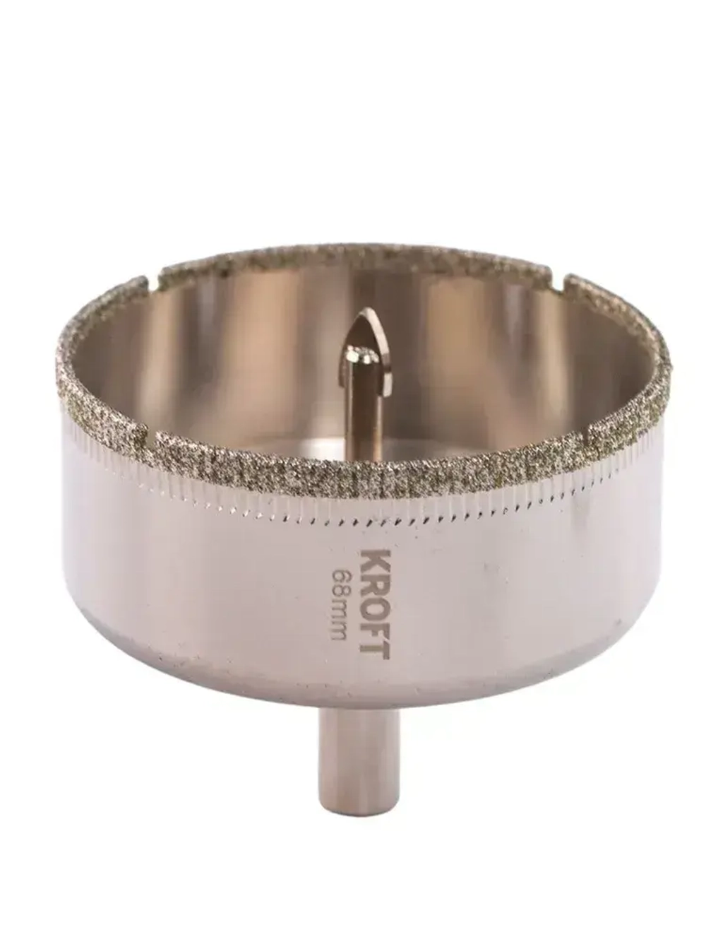 Коронка алмазная 68 мм по керамике цилиндричиский хвостовик KROFT