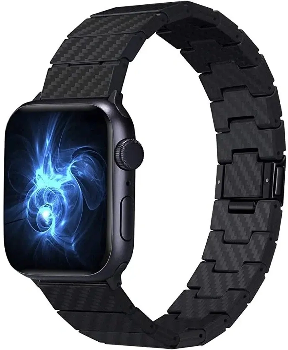 Сменный ремешок Pitaka Modern для Apple Watch 44/45/46/49мм, Чёрный (AWB1003)