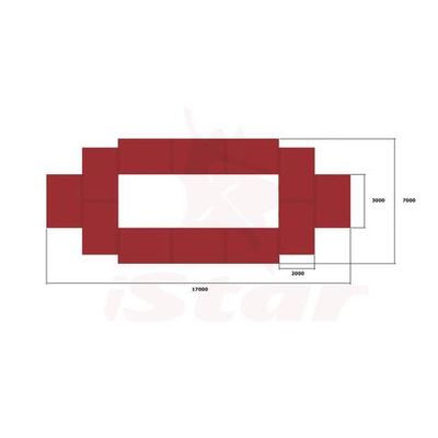 Напольные страховочные маты вокруг одного батута - стандарт FIG