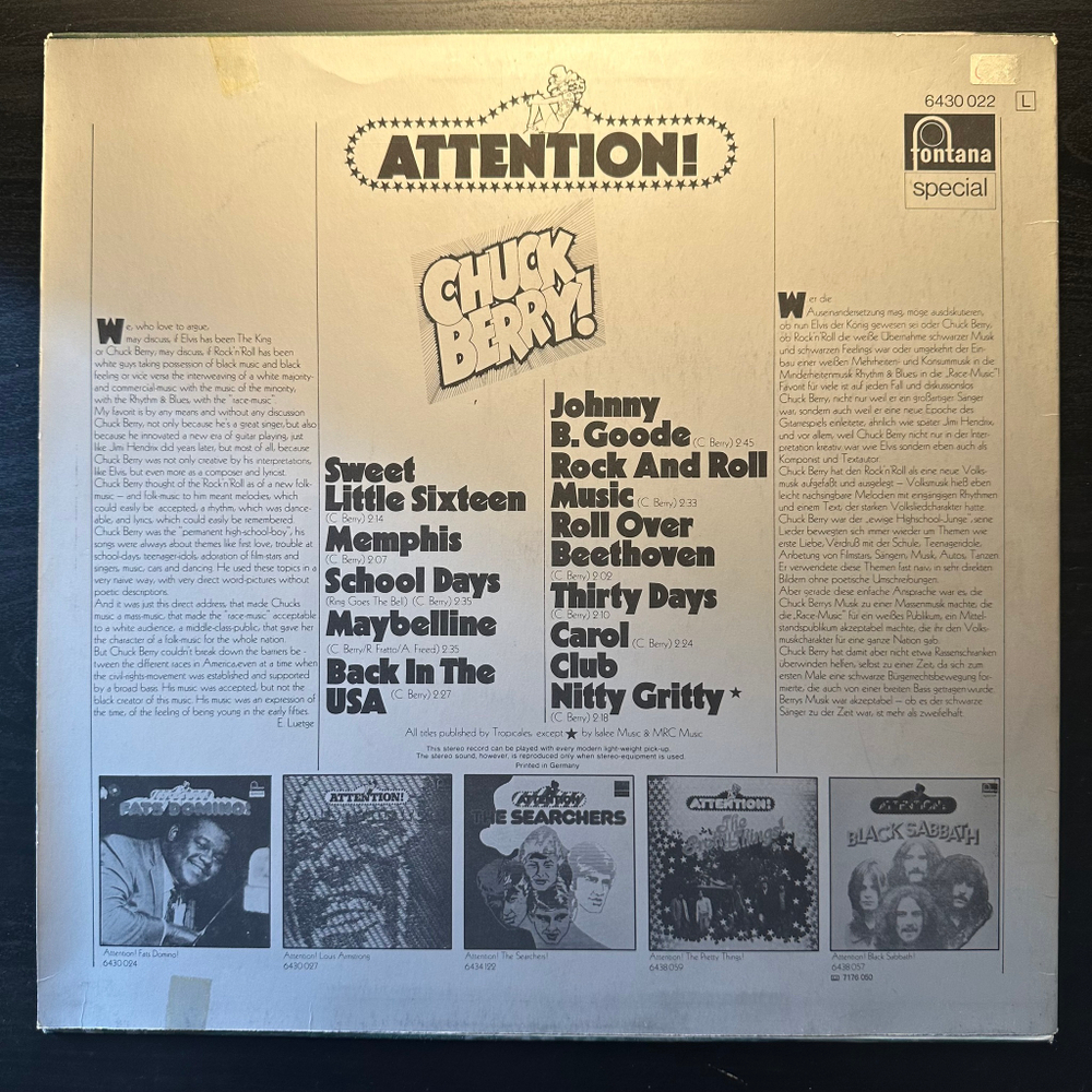 Chuck Berry - Attention! Chuck Berry! (Германия 1974г.)