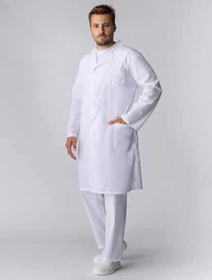 Халат мужской ХАССП-Премиум (белый)