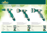 RACO 437C, 8 режимов, курок спереди, с соединителем 1/2″, пластиковый с TPR, поливочный пистолет (4255-55/437C)