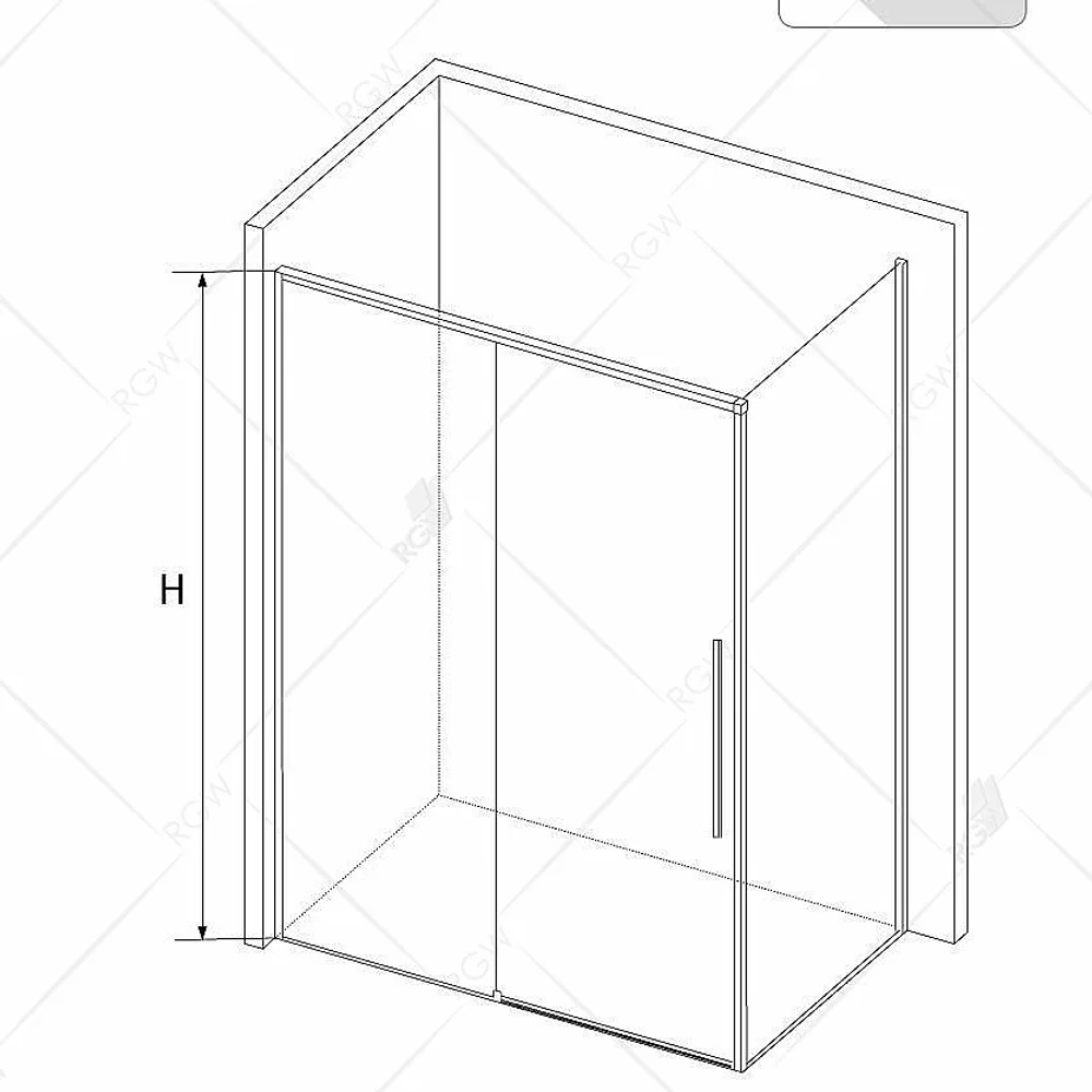 Душевой уголок RGW Stilvoll SV-42G 80x100 32324280-16 стекло прозрачное/профиль золото