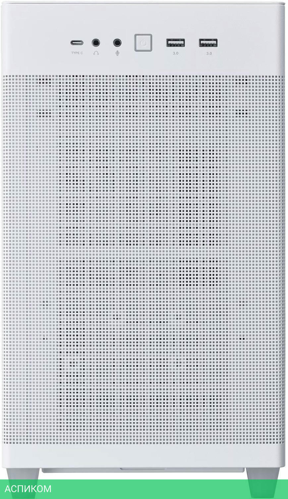 Корпус ASUS PRIME AP201 Tempered Glass mATX без БП White (90DC00G3-B39010)