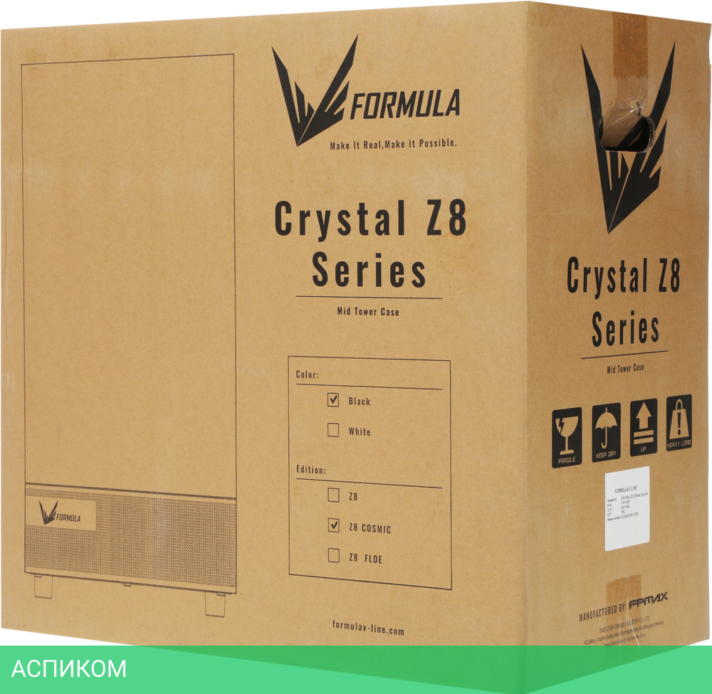 Корпус Formula Crystal Z8 COSMIC черный без БП