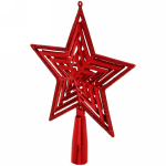 Звезда на ёлку 15см «Классический блеск» Красный