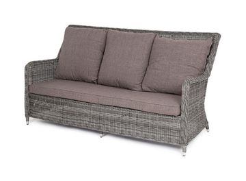 "Гляссе" диван трехместный из искусственного ротанга, цвет графит