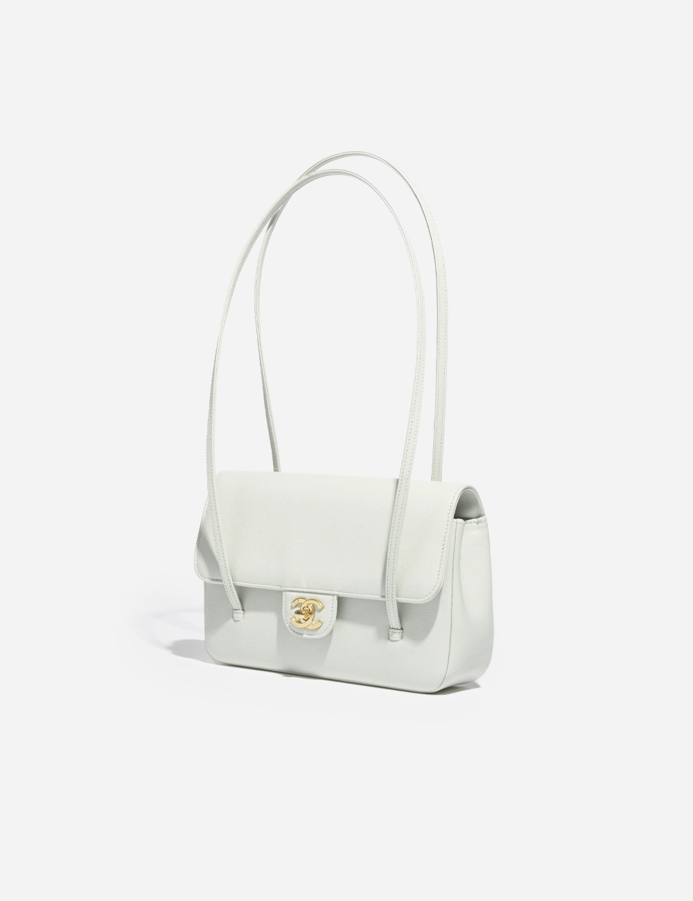 Сумка Chanel Small Flap Bag Grained Shiny Calfskin & Gold-Tone Metal "Light Green"