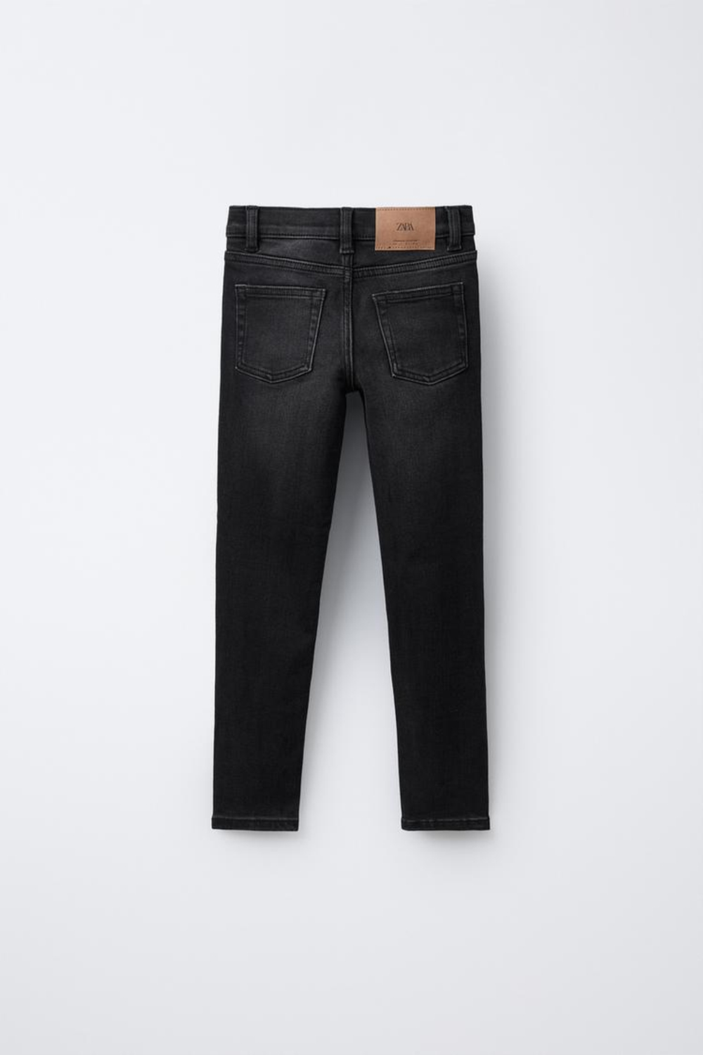 ZARA ДЖИНСЫ SKINNY С НАЧЕСОМ, ЧЕРНЫЙ