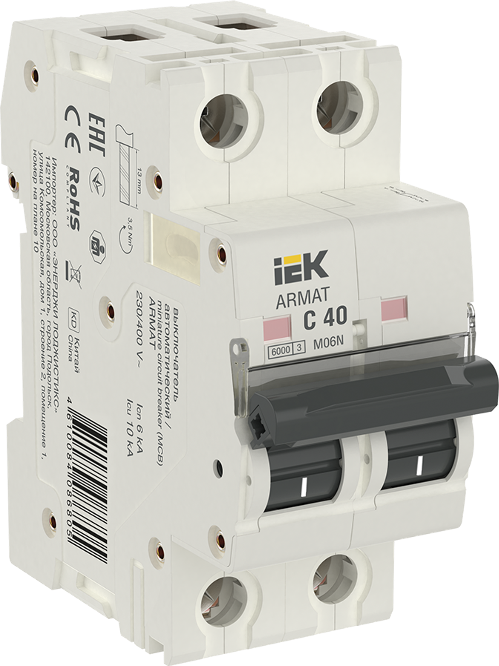 ARMAT Автоматический выключатель M06N 2P C 40А IEK