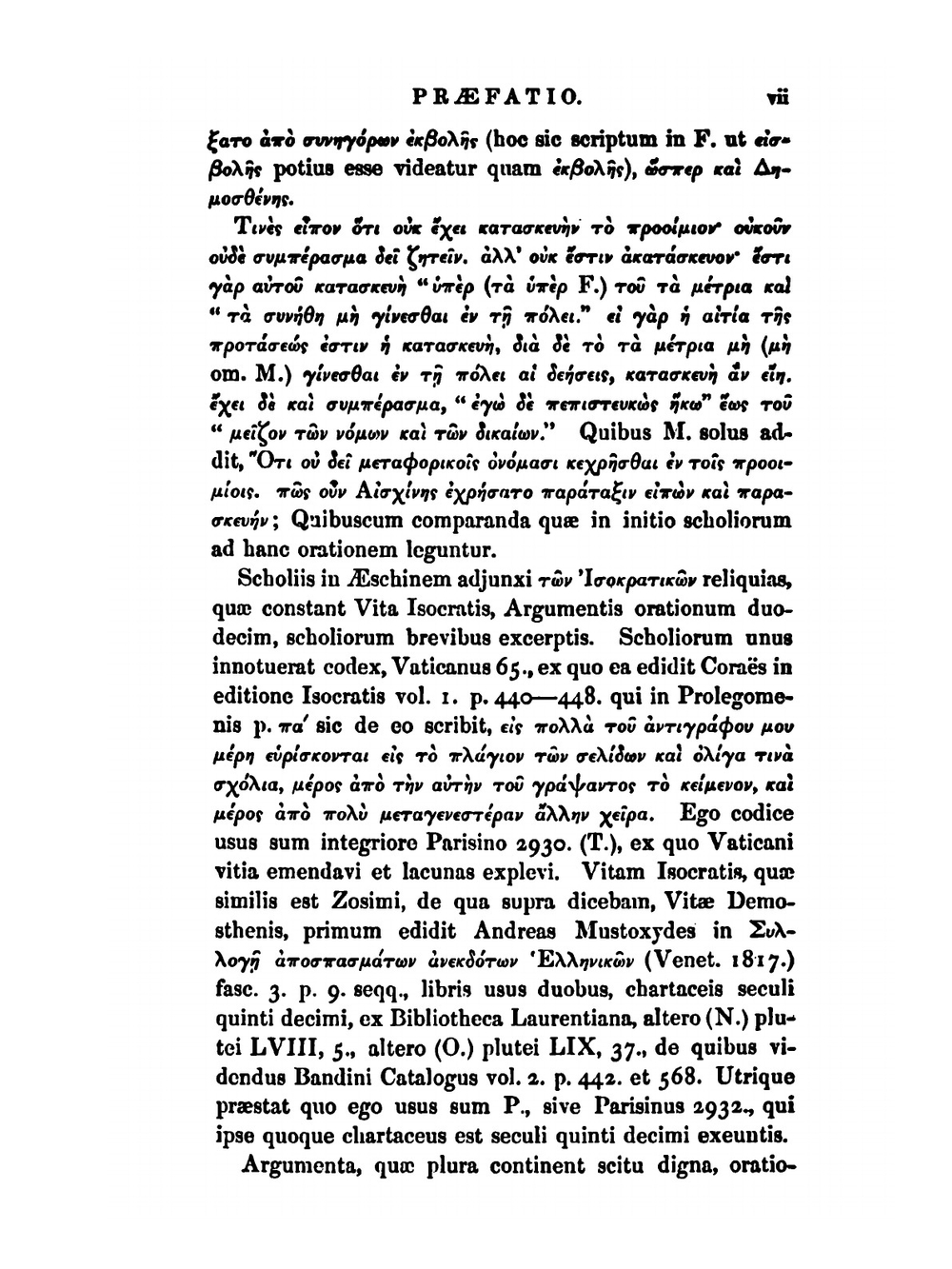 Scholia Graeca in Aeschinem et Isocratem ex conicibus aucta et emendata | Dindorf Wilhelm