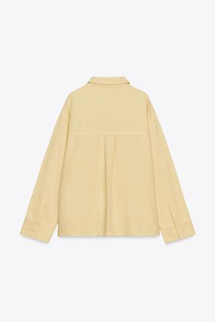 ZARA КУРТКА-РУБАШКА С КАРМАНАМИ — ZW COLLECTION, СВЕТЛО-ЖЕЛТЫЙ