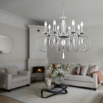 8032/8 CLASSI LN26 084 хром, металл/хрусталь Люстра подвесная Е14 8*40W 220V LAOKA