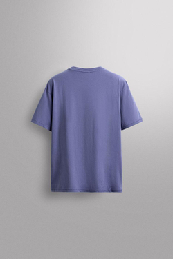 ZARA ФУТБОЛКА С ГРАФИЧЕСКИМ ПРИНТОМ, ЛИЛОВЫЙ