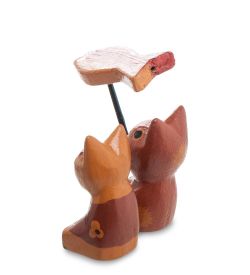 Decor and Gift 28-032 Статуэтка mini КОТ и КОШКА под зонтиком, набор 2 шт, в асс.