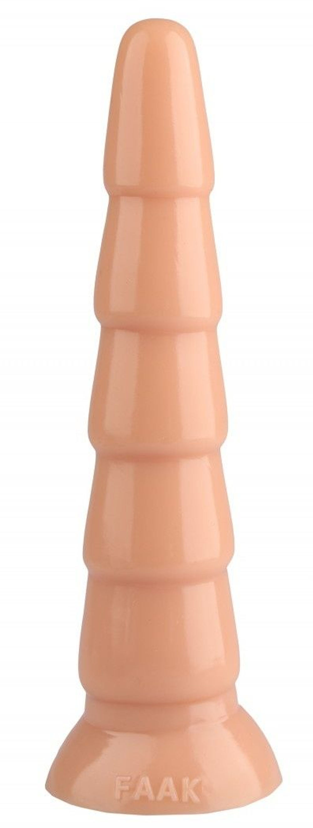 Телесный анальный рельефный стимулятор - 27 см. (Цвет: телесный)