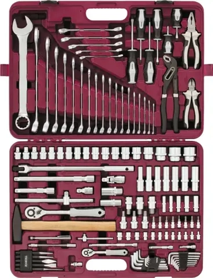 Thorvik UTS0128 Набор инструмента универсальный 1/4", 1/2"DR, 128 предметов