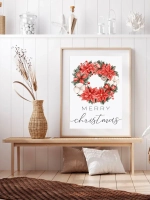 новогодний венок постер 50х70 см 1 шт арт 275802798