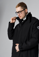 Тренч плащ утепленный демисезонный город горький черный