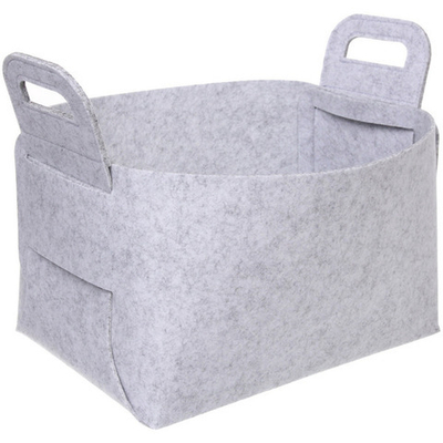 Корзина для хранения войлок 36*26*23 светло-серая