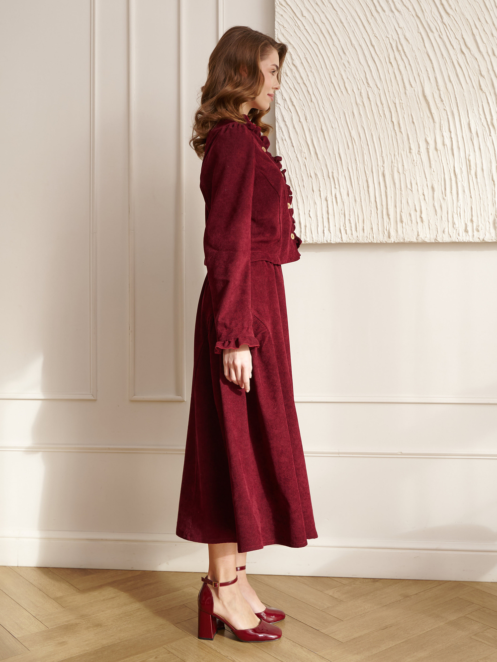 Жакет вельвет укороченный