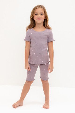 пижама  для девочки  К 1632/морской туман,мини сердечки