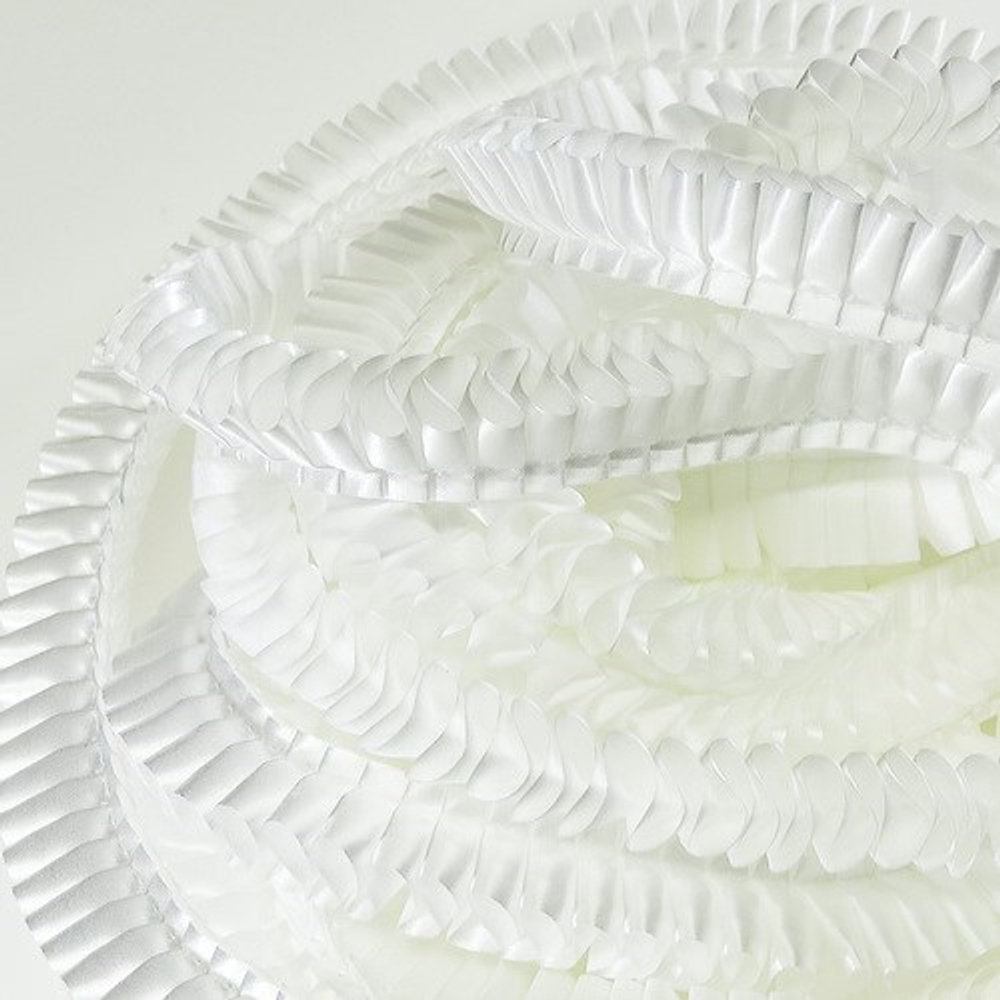 Лента плиссированная для наградных розеток. Цвет БЕЛЫЙ. Код цвета 530V.