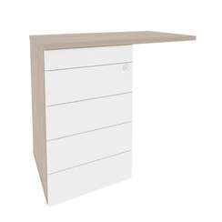 Onix Direct Тумба приставная (TIP-ON) (универсальная л/пр) O.TPU-4 TIP Дуб Аттик/Белый Бриллиант 842