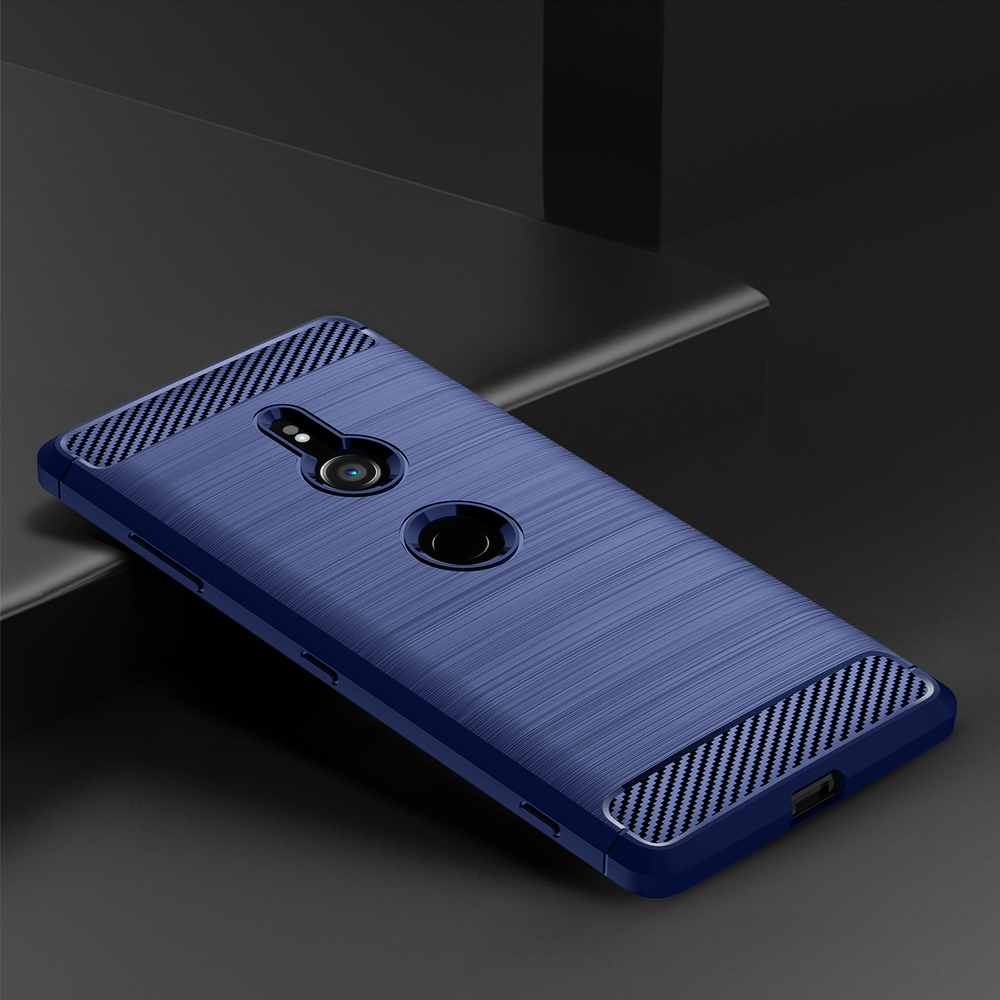 Чехол на Sony Xperia XZ3 цвет Blue (синий), серия Carbon от Caseport