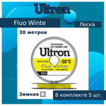 Монофильная леска для рыбалки ULTRON Fluo Winter