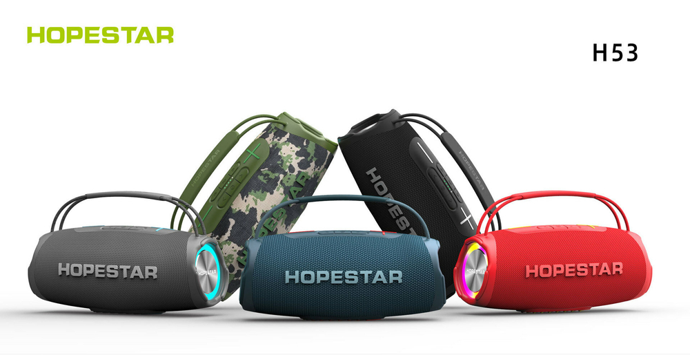 Беспроводная колонка Hopestar H53, световые эффекты, влагозащищенный корпус, поддержка microSD, 35 Вт, military