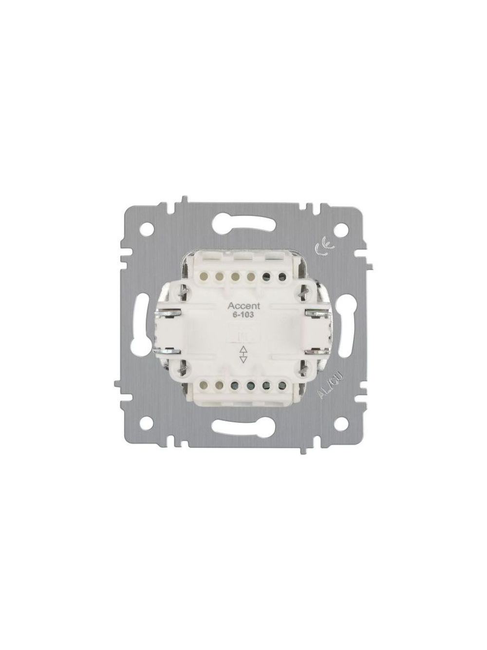 Выключатель 1-кл. СП Accent 6-101-01 10А IP20 250В AL/CU бел. Intro Б0063469