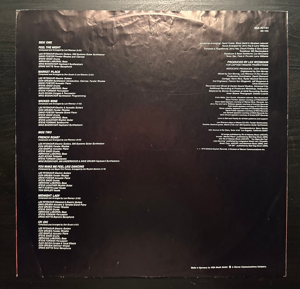 Lee Ritenour - Feel The Night (Германия 1979г.)