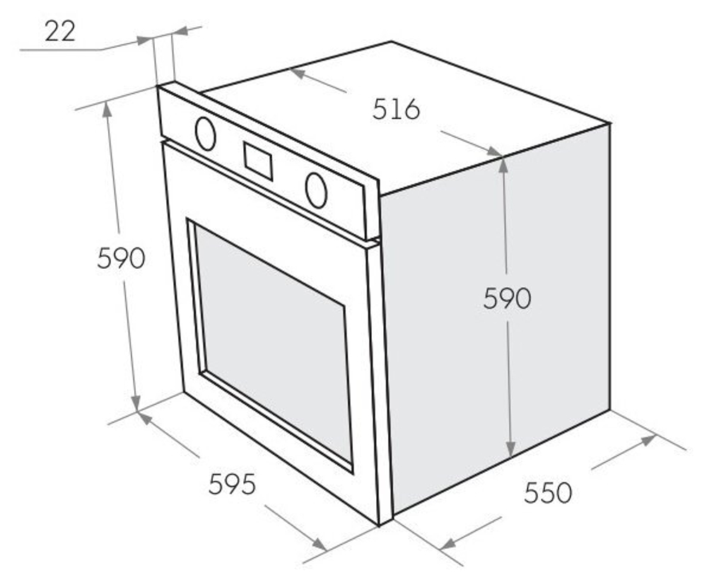 Встраиваемый электрический духовой шкаф Maunfeld AEOC 575W
