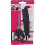 Ножницы для стрижки волос с расческой «Barber», прямые, 16,5см