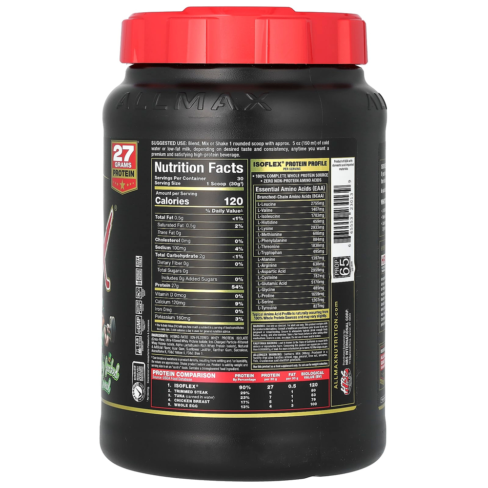 ALLMAX, Isoflex, чистый изолят сывороточного протеина, со вкусом хлопьев, 907 г (2 фунта)