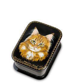 Народные промыслы ШК-95/14-A Шкатулка «Кошка»
