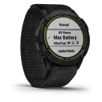 Часы для экстремальных видов спорта Garmin Enduro титановый корпус с угольно-серым DLC-покрытием и черный нейлоновый ремешок UltraFit 010-02408-01
