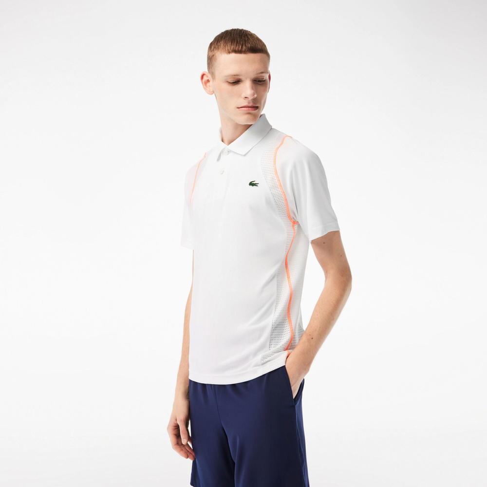 Мужское теннисное поло Lacoste Polo Men - White, Orange