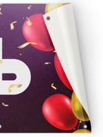 Баннер Мы открылись, принт Фиолетовая Пудра, Айдентика Технолоджи