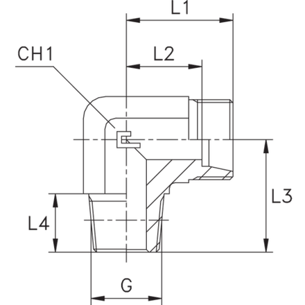 Штуцер FC90 DL08 BSPT 3/8" (корпус)