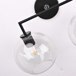 Бра Rh Utilitaire Globe Shade Double Sconce Black By Imperiumloft