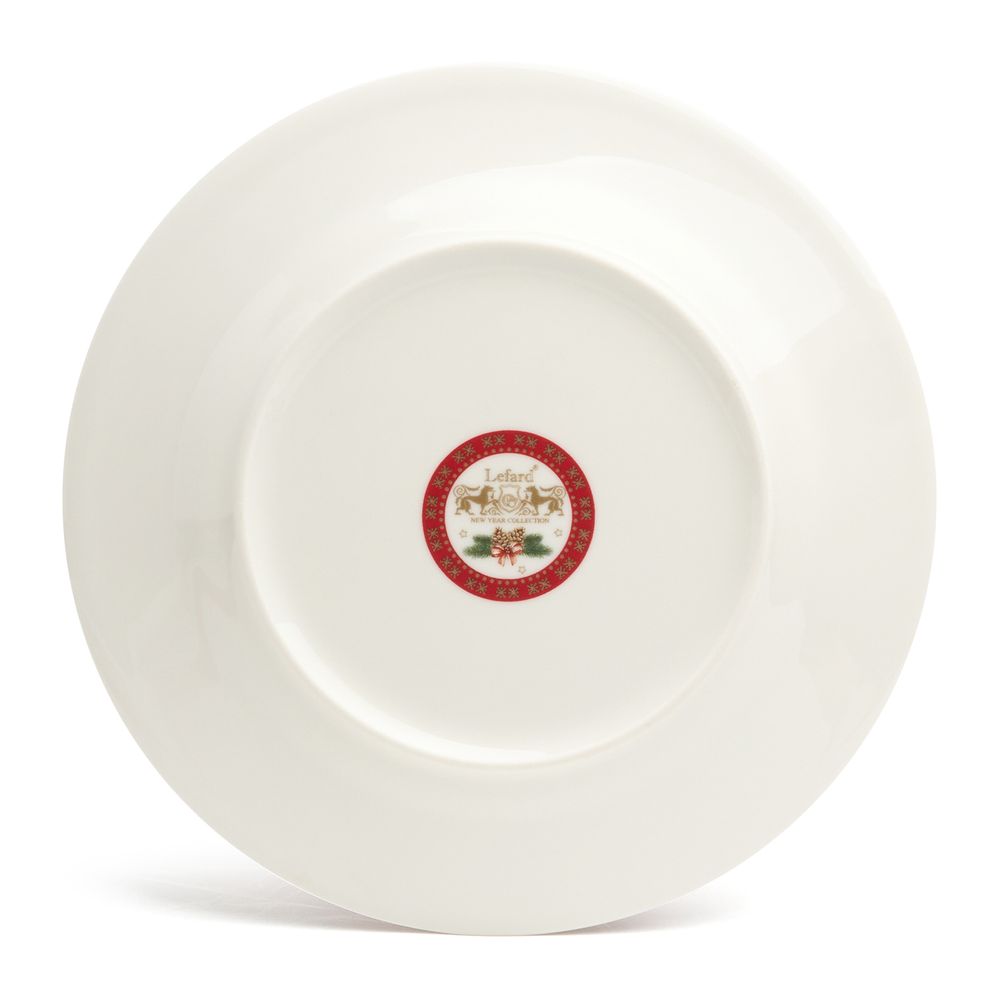ТАРЕЛКА ОБЕДЕННАЯ LEFARD "ТРОЙКА" 20,5 СМ КРАСНАЯ (КОР=18ШТ.)