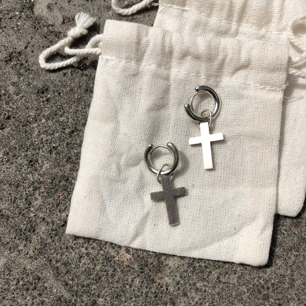 Подвеска для серьги CROSS серебро
