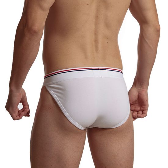 Мужские трусы танга белые JOCKMAIL JM3037-1