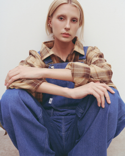 Denim Loose Fit Overall Blue