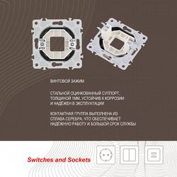 Розетка для вывод кабеля без рамки Arte Milano am-206 206.49-1.shampan