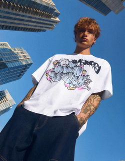 BERSHKA Футболка с коротким рукавом «Tom & Jerry», белый